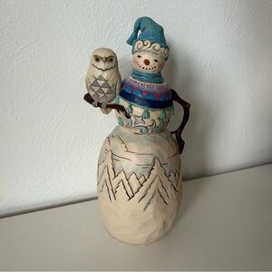 EUC Jim Shore 2013 Have A Hoot This Winter Snowman with Owl Figurine
4034372